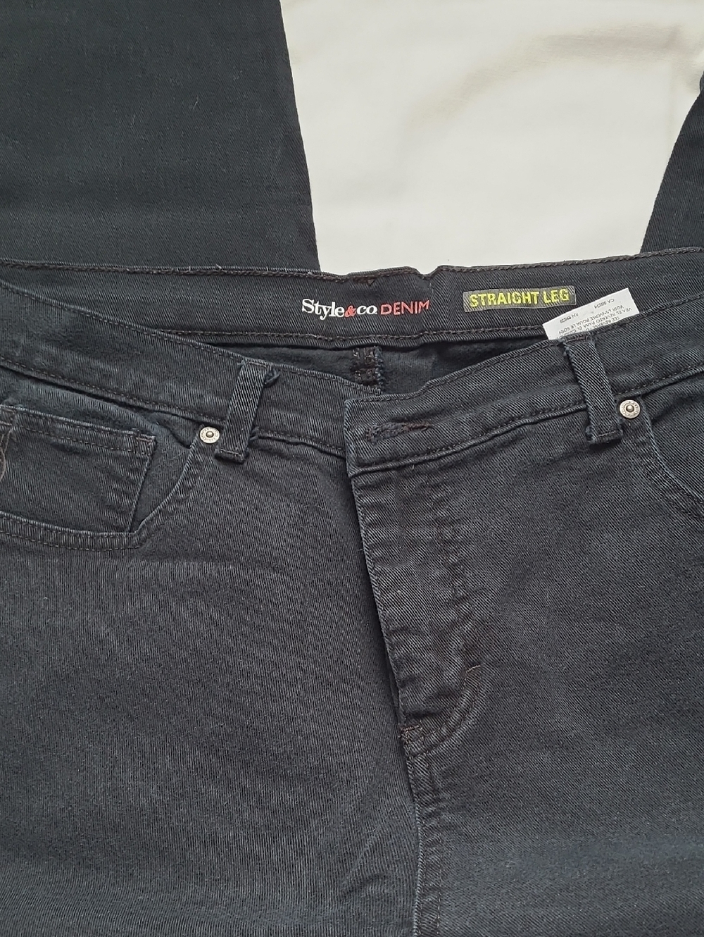 Style & Co. Straight Leg Men's Jeans - Black 16WP